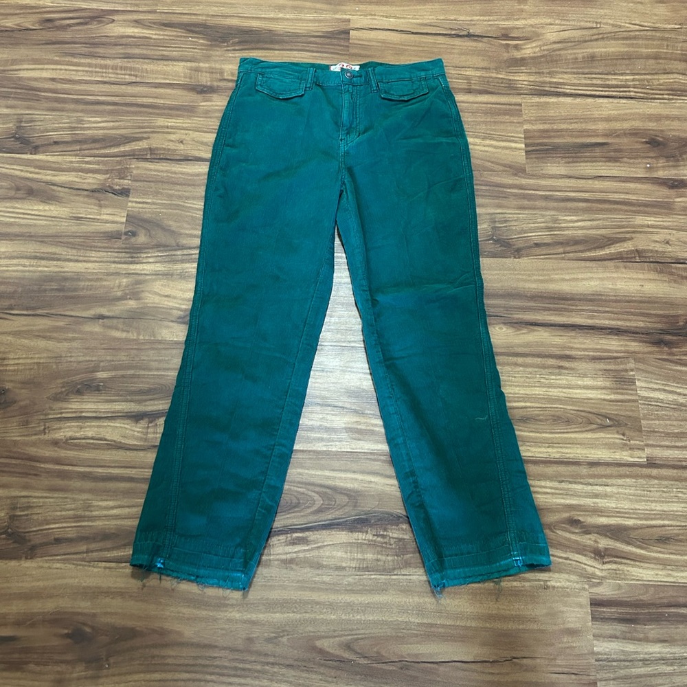 Free People green corduroy pant
